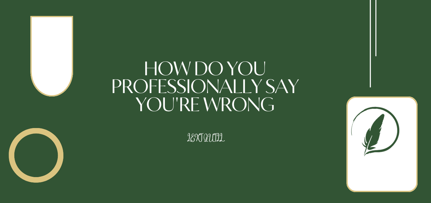 You’re Wrong